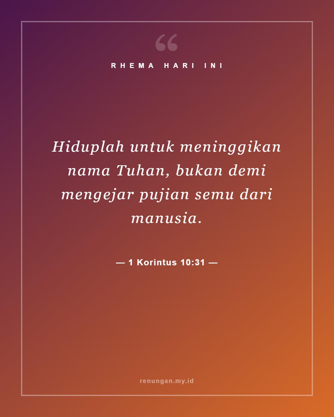 1 Korintus 10:31
