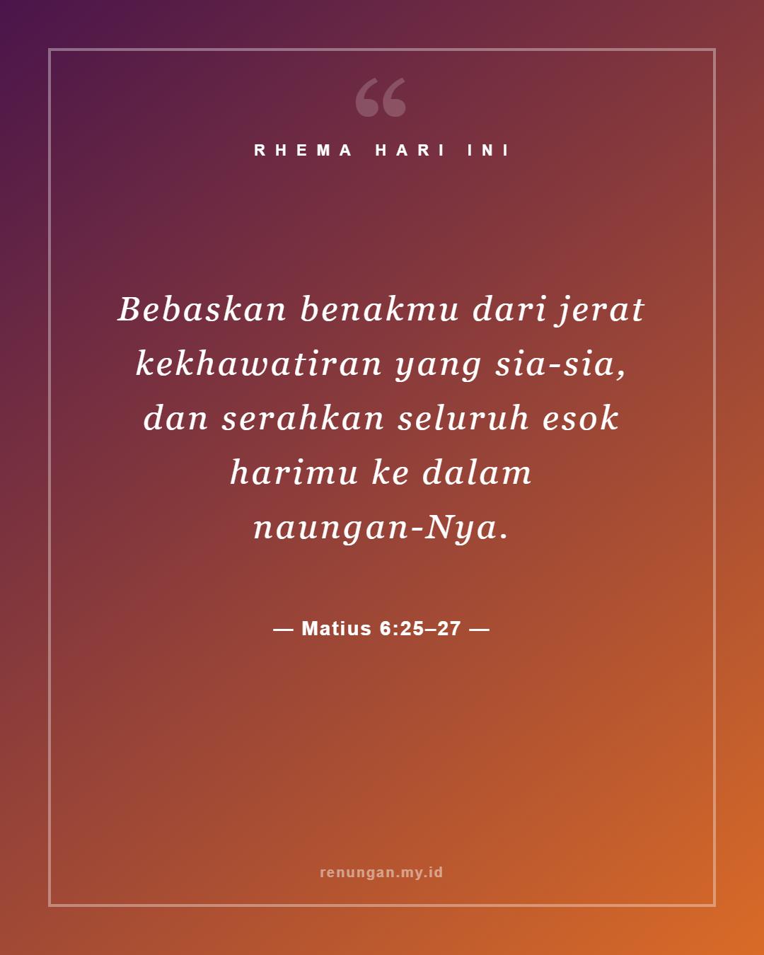 Matius 6:25–27