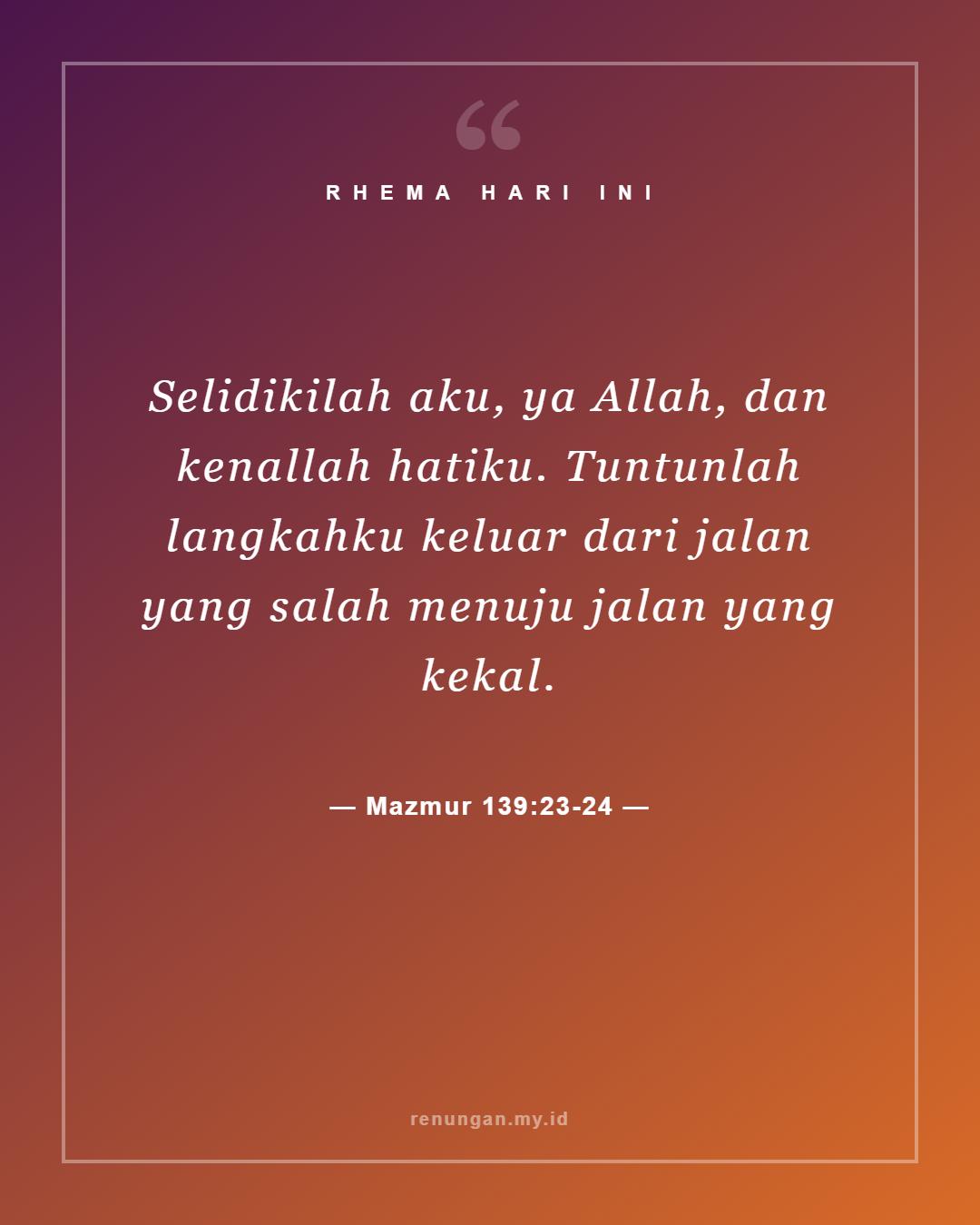Mazmur 139:23-24