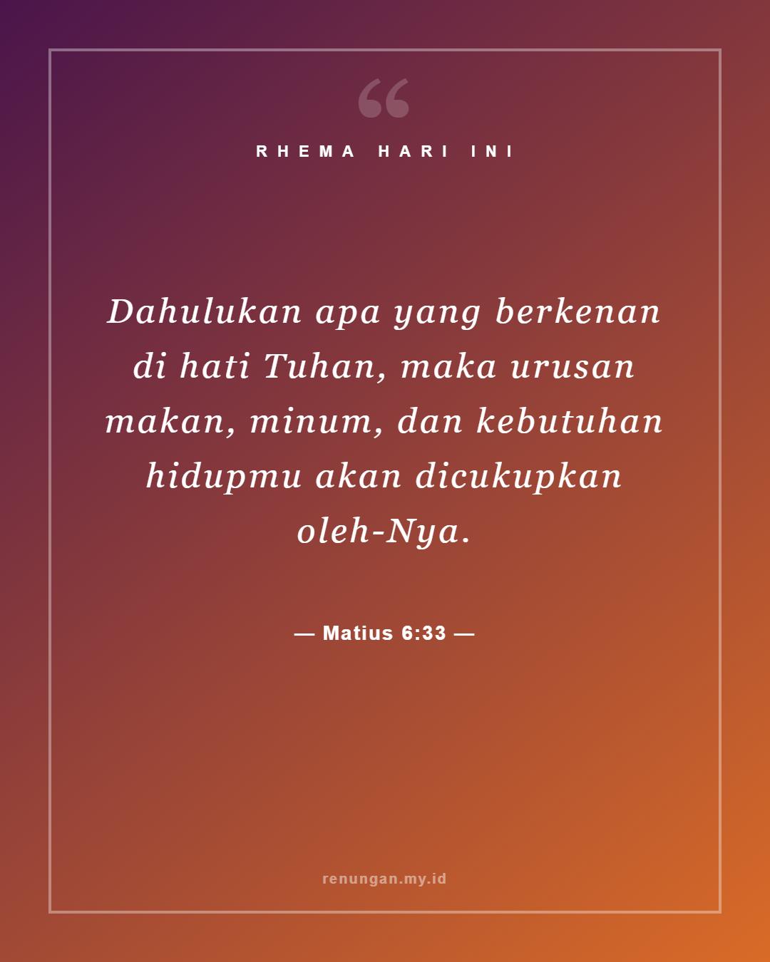 Matius 6:33