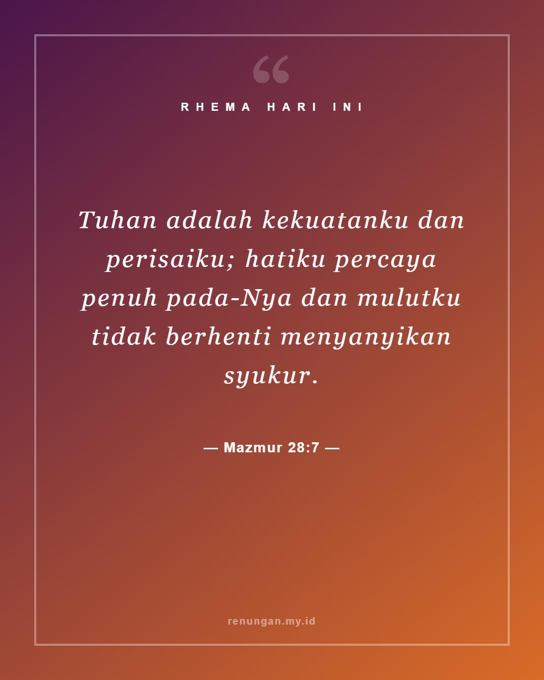 Mazmur 28:7