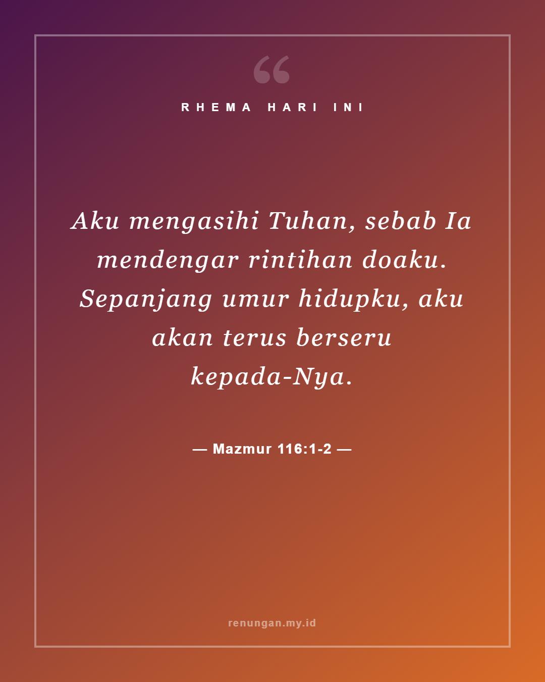 Mazmur 116:1-2