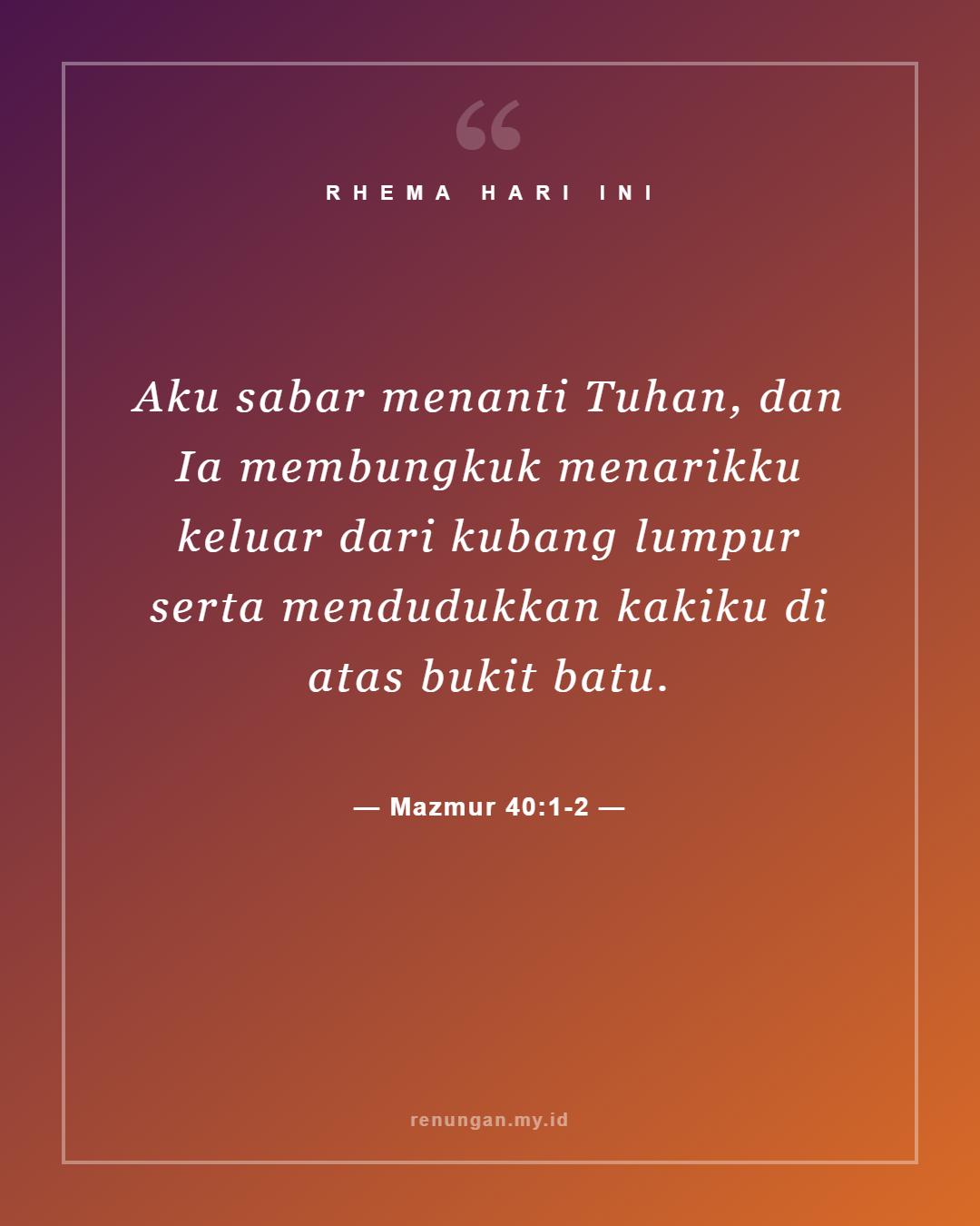 Mazmur 40:1-2