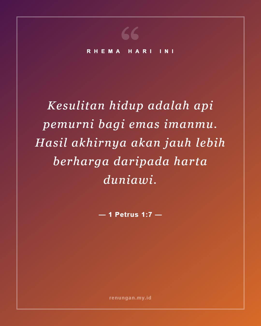 1 Petrus 1:7