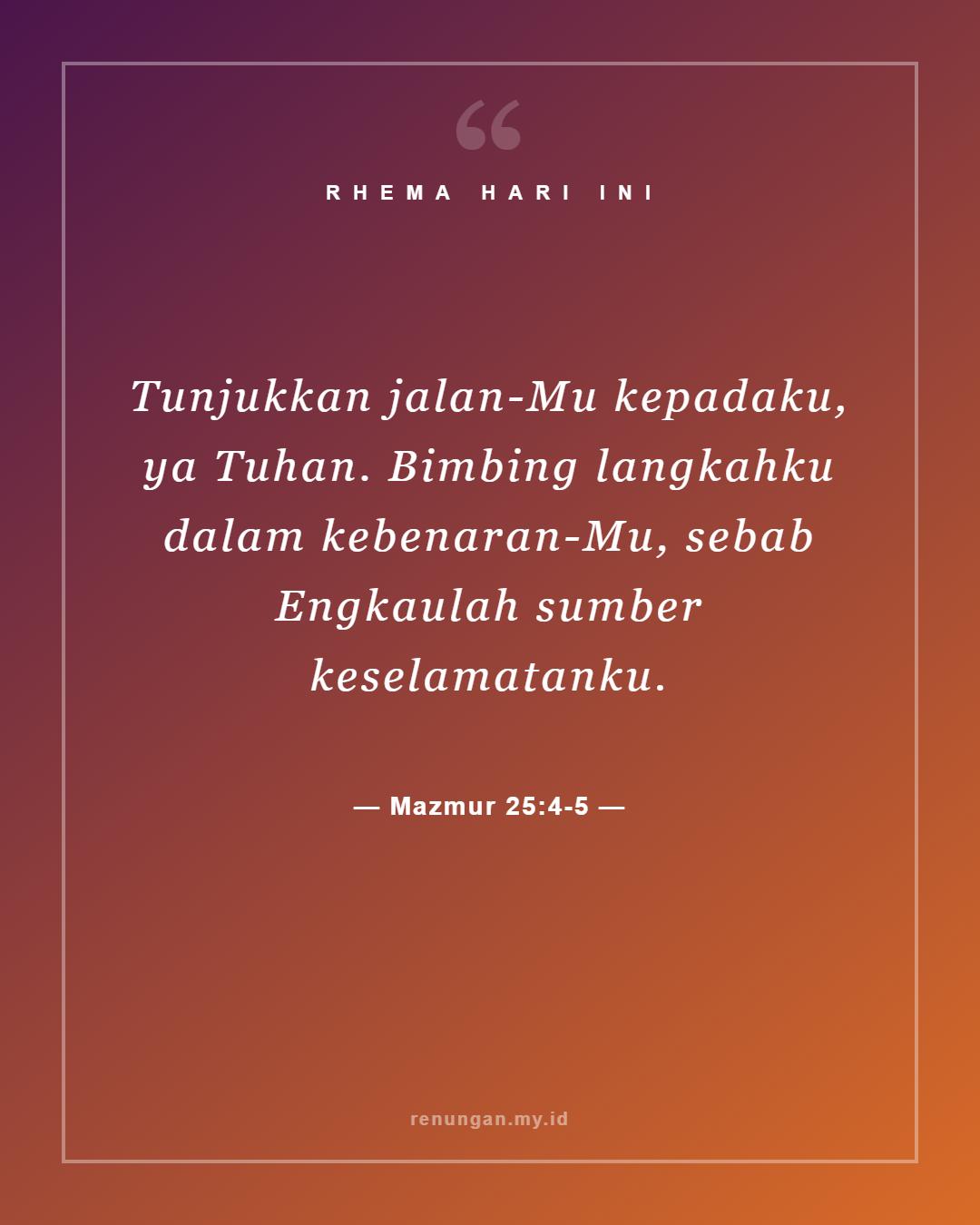 Mazmur 25:4-5