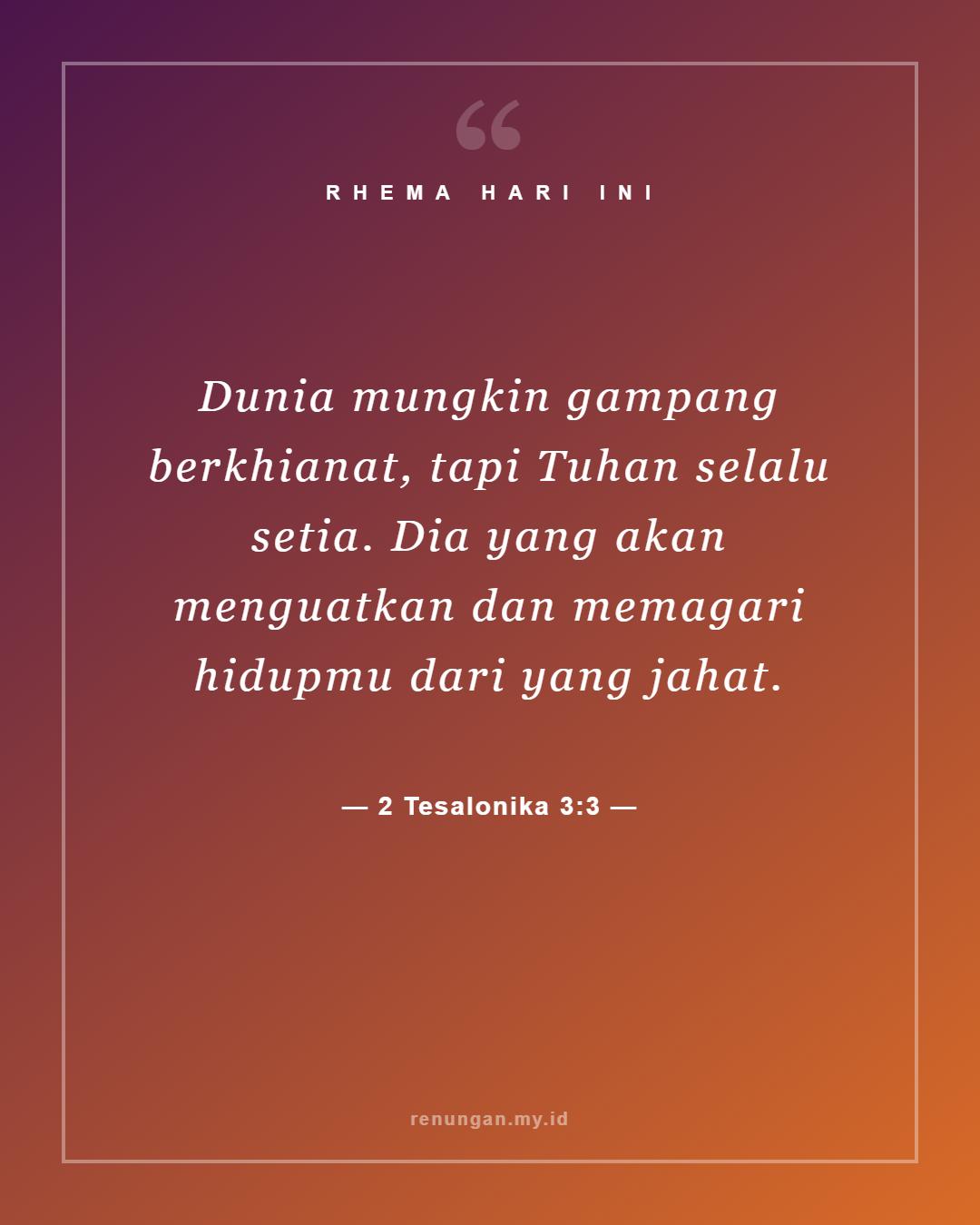 2 Tesalonika 3:3