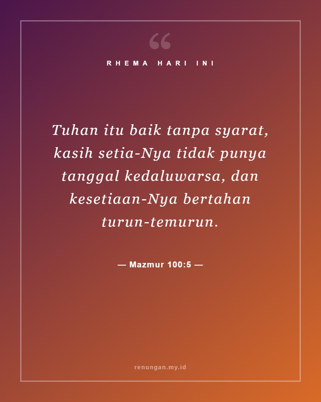 Mazmur 100:5