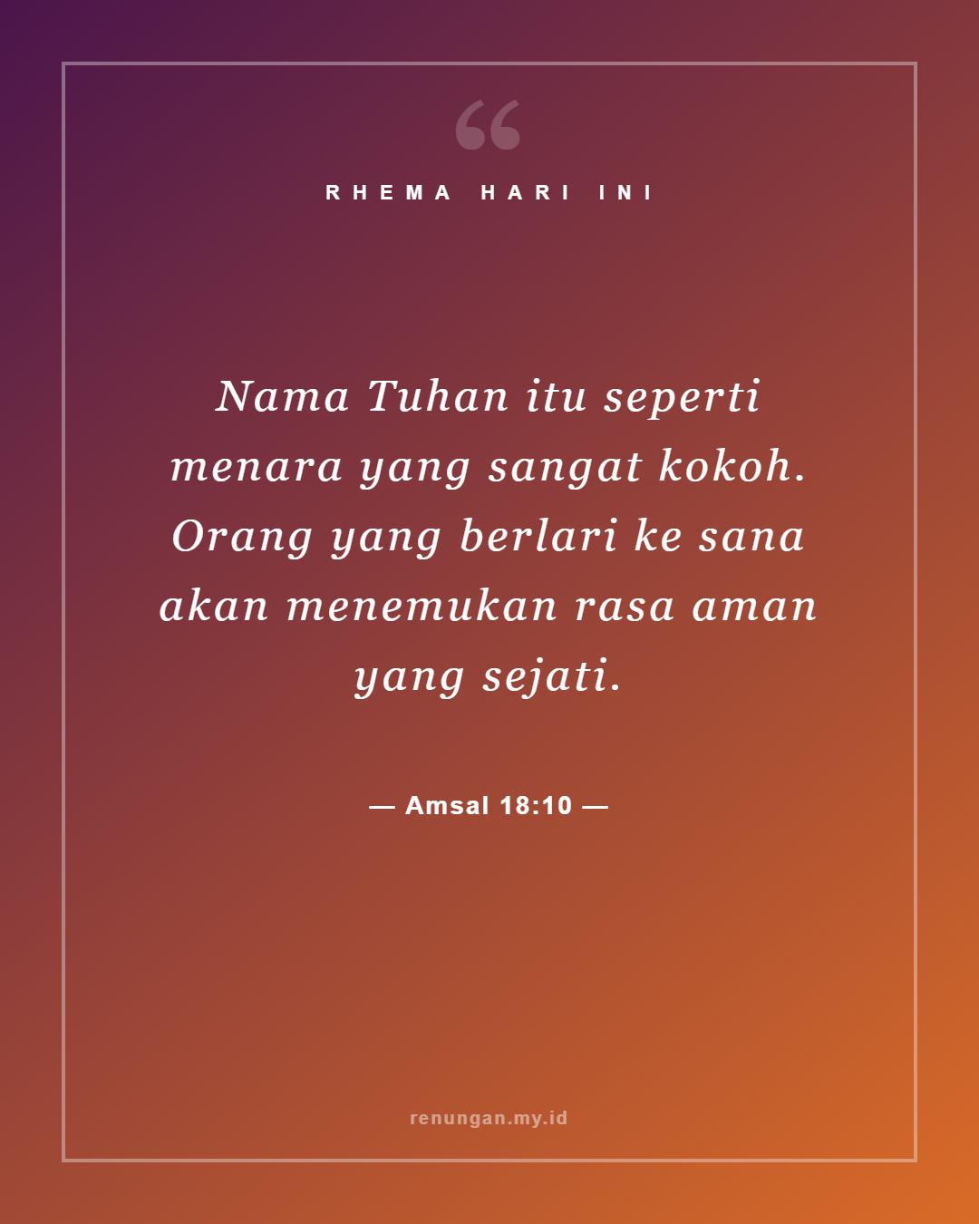 Amsal 18:10