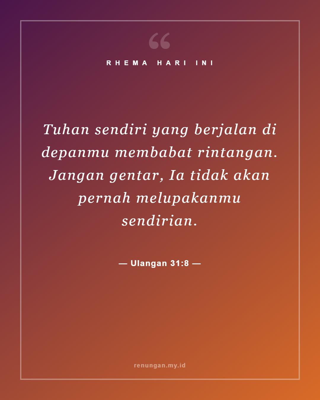 Ulangan 31:8