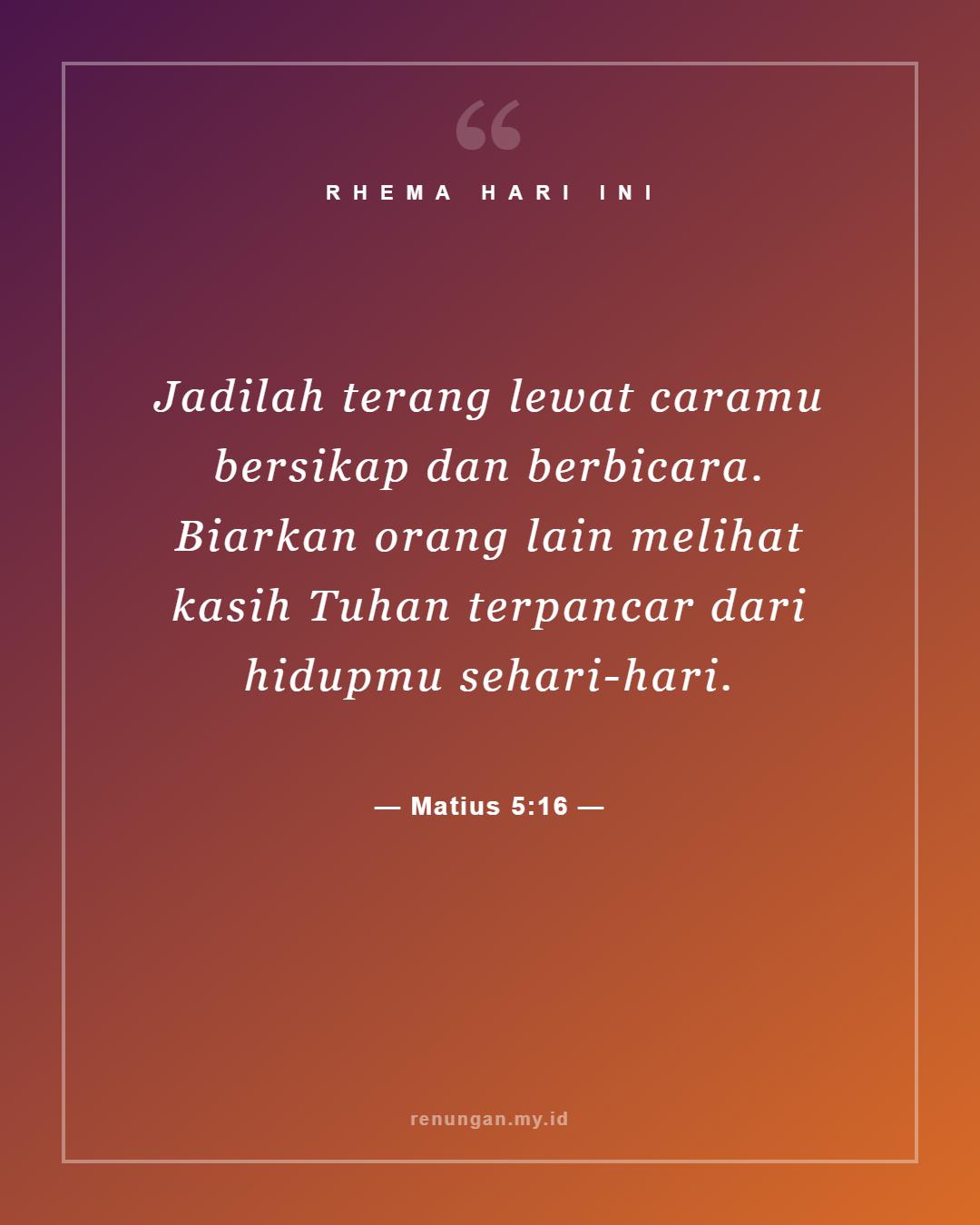 Matius 5:16