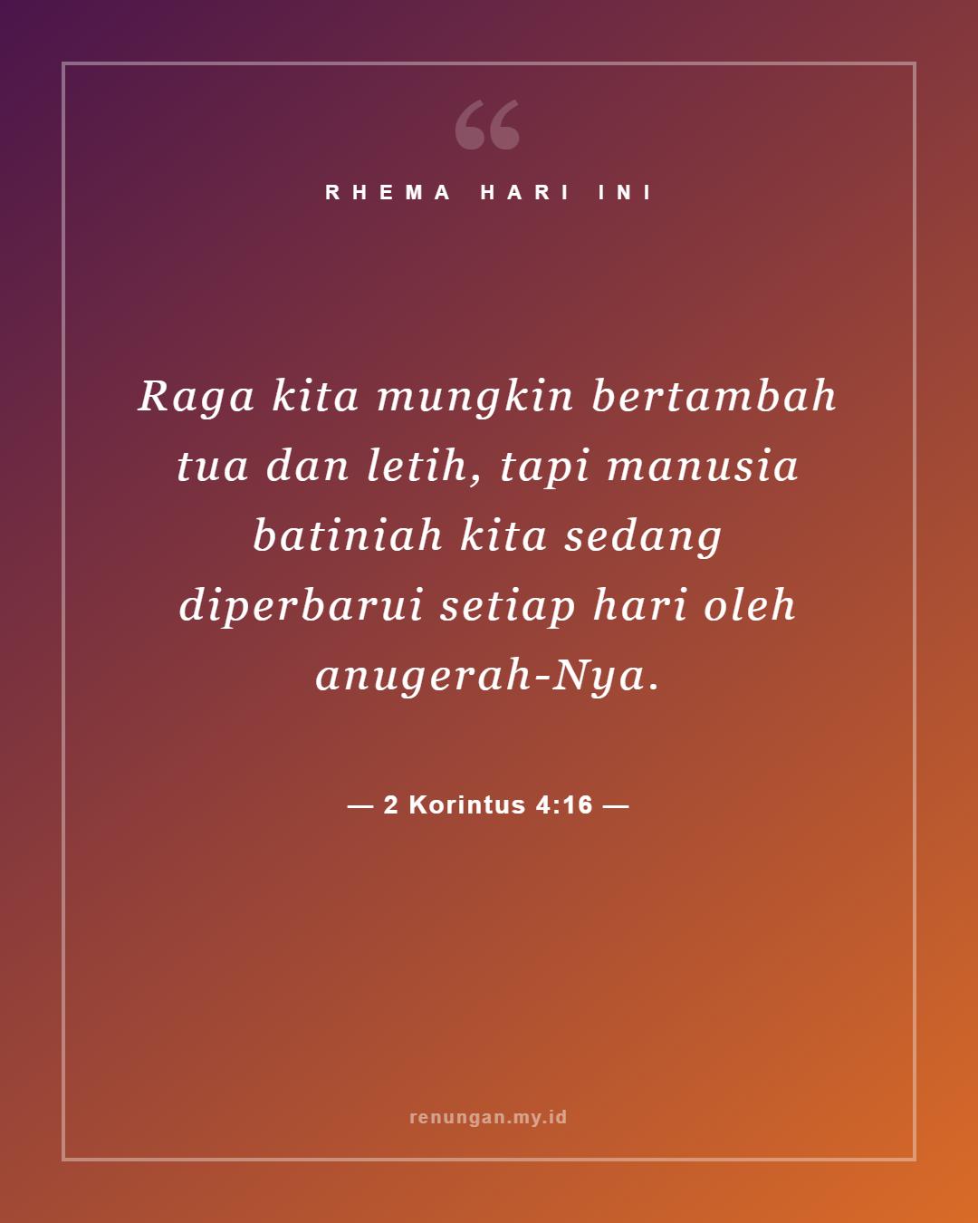 2 Korintus 4:16