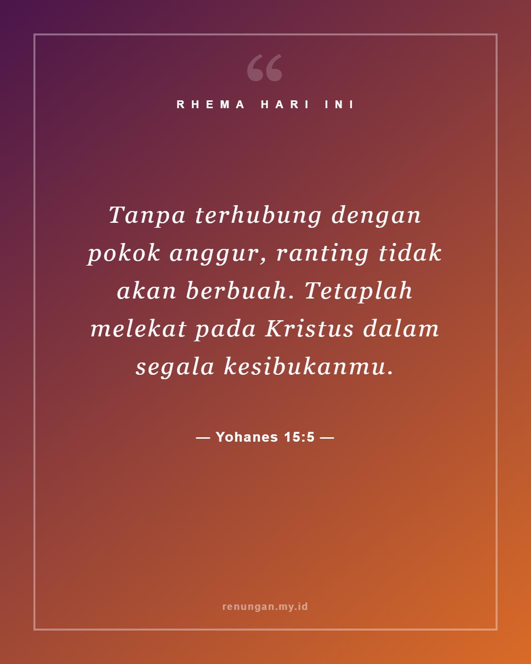 Yohanes 15:5