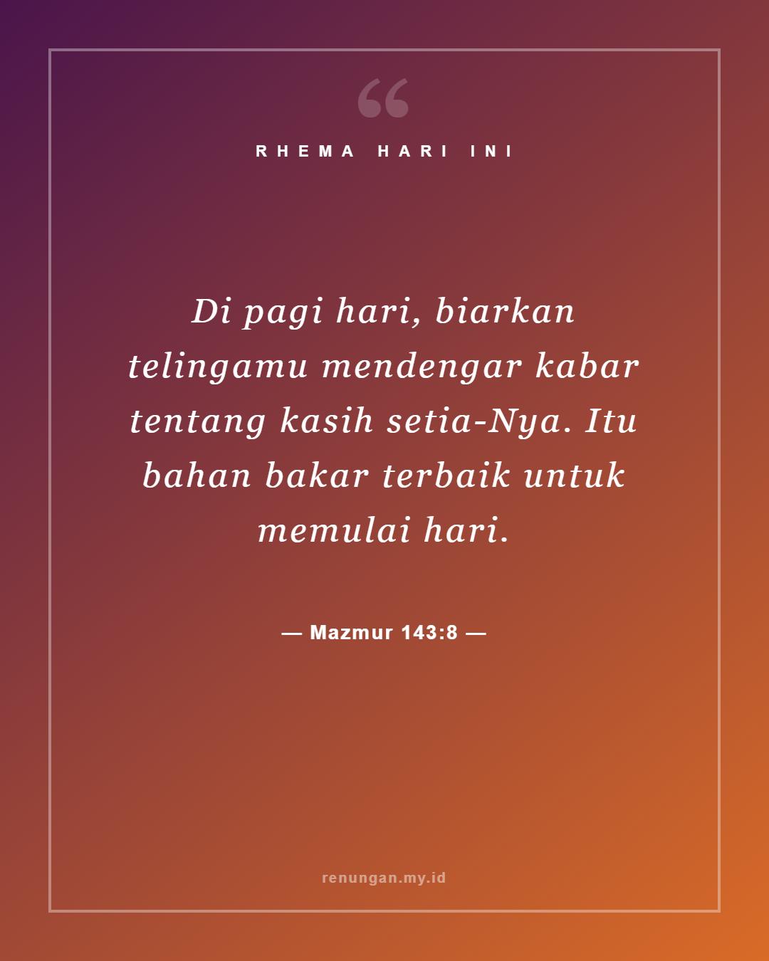 Mazmur 143:8