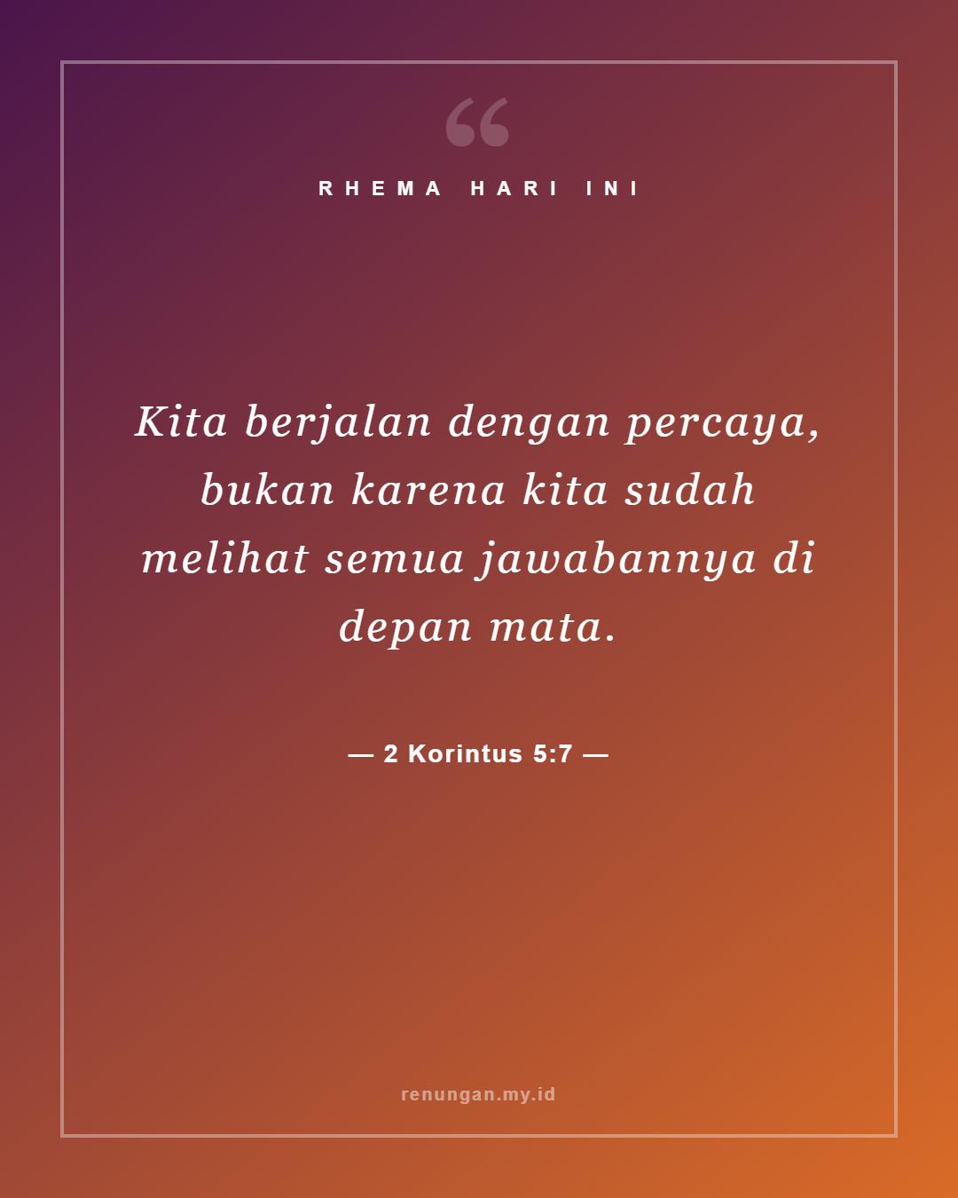 2 Korintus 5:7