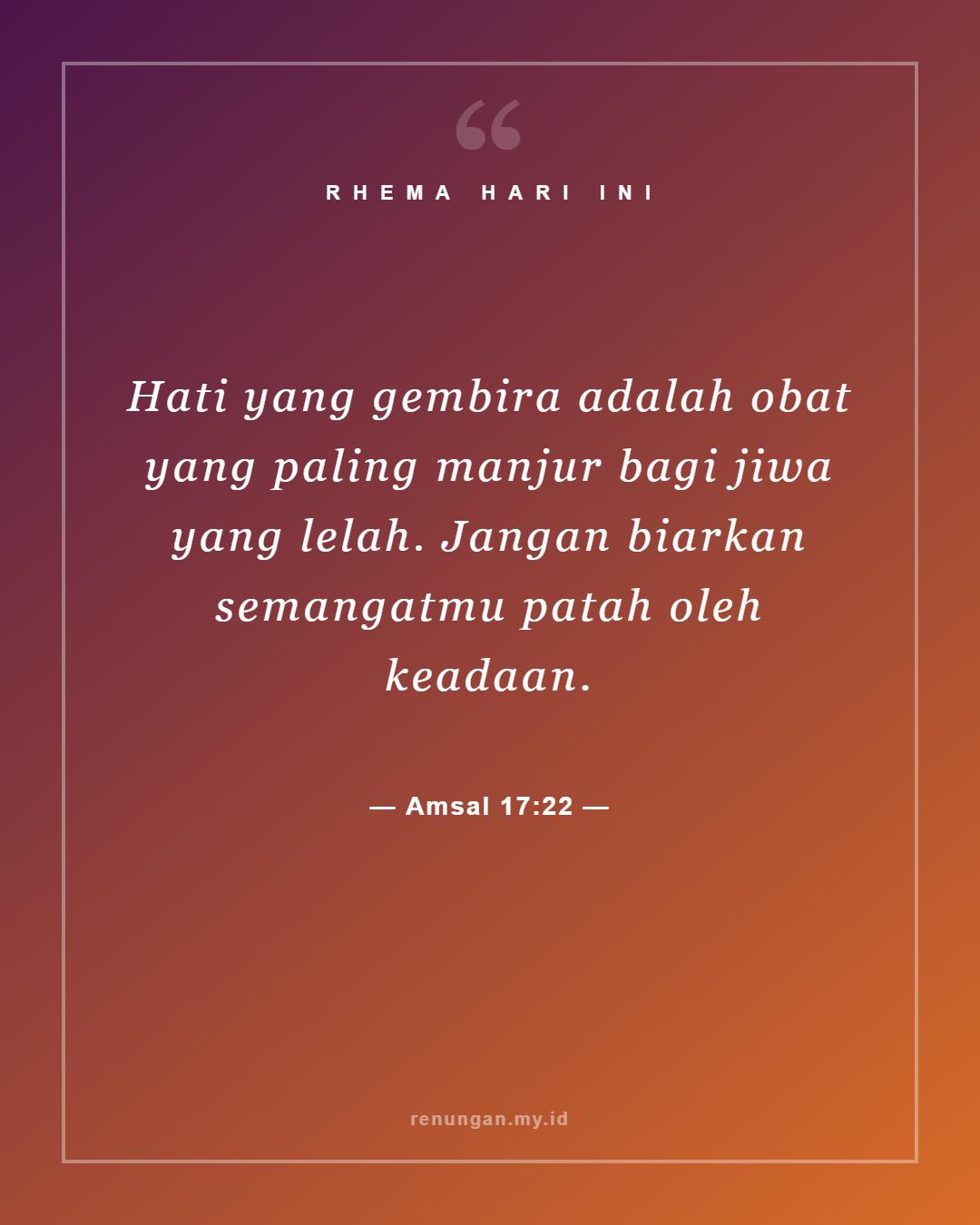 Amsal 17:22