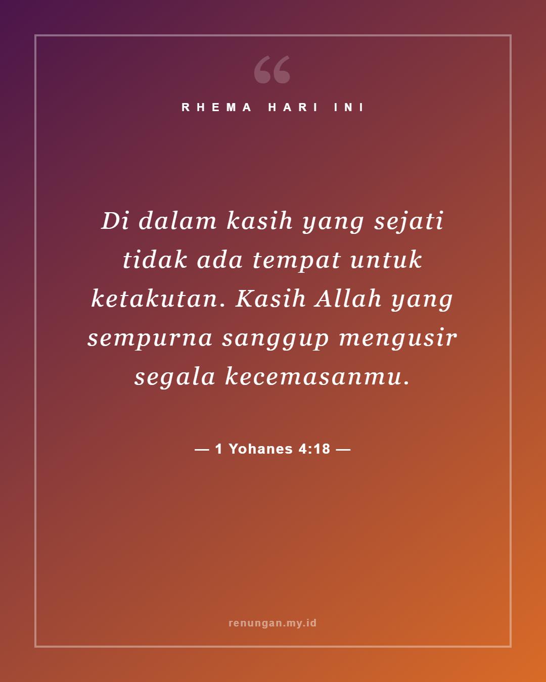 1 Yohanes 4:18