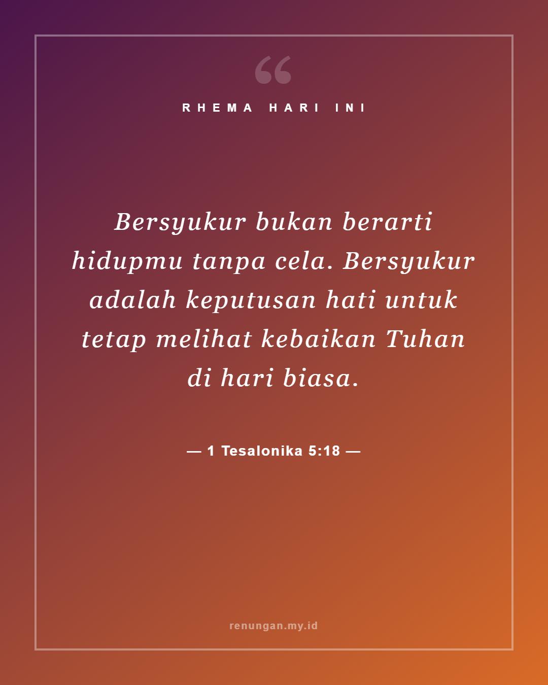 1 Tesalonika 5:18