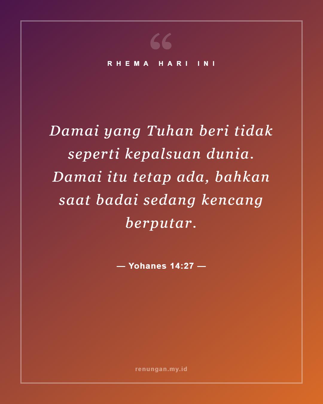 Yohanes 14:27