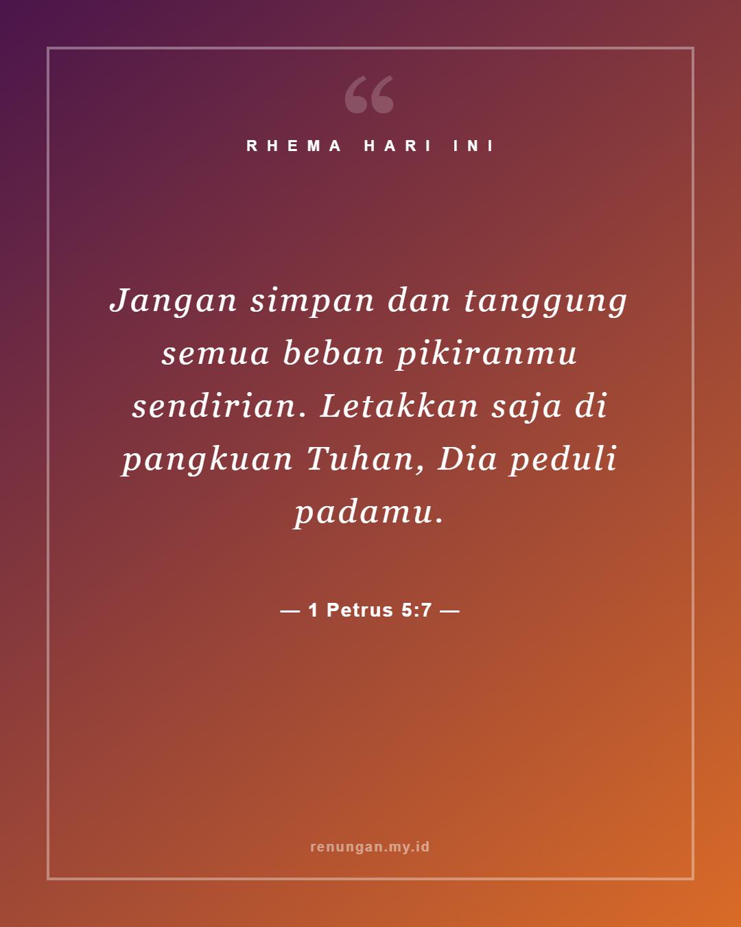 1 Petrus 5:7