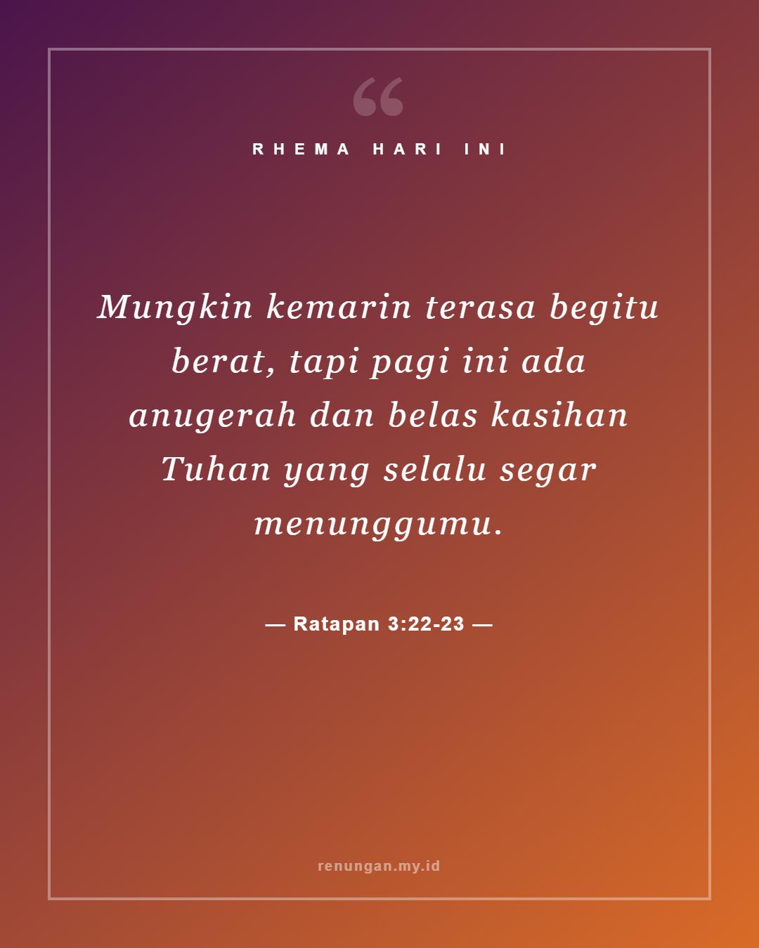 Ratapan 3:22-23