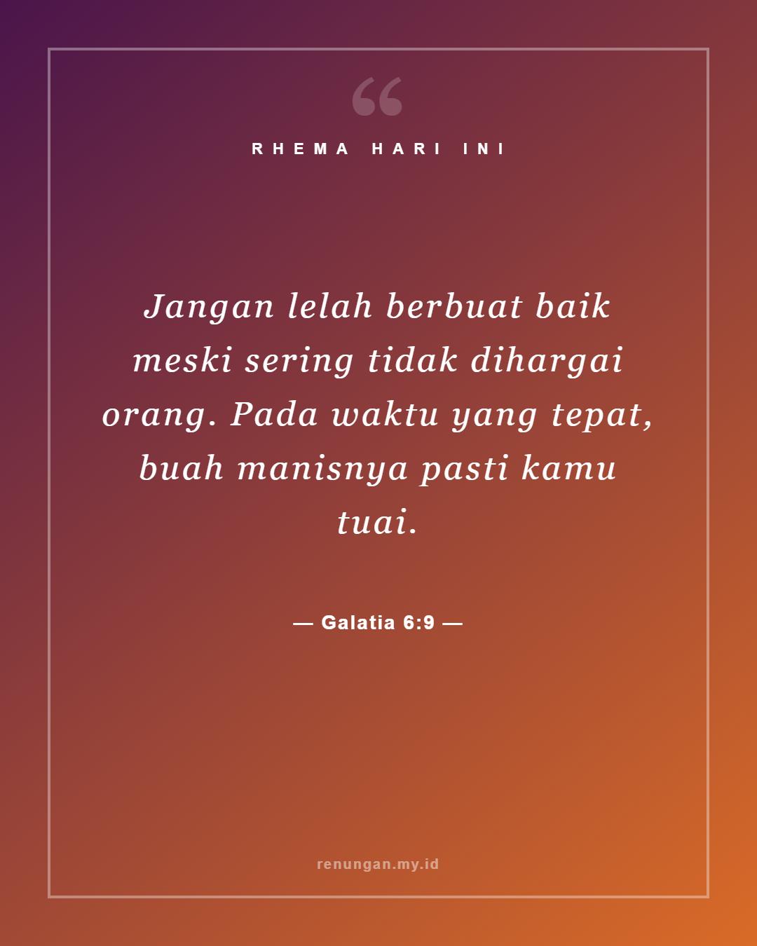 Galatia 6:9