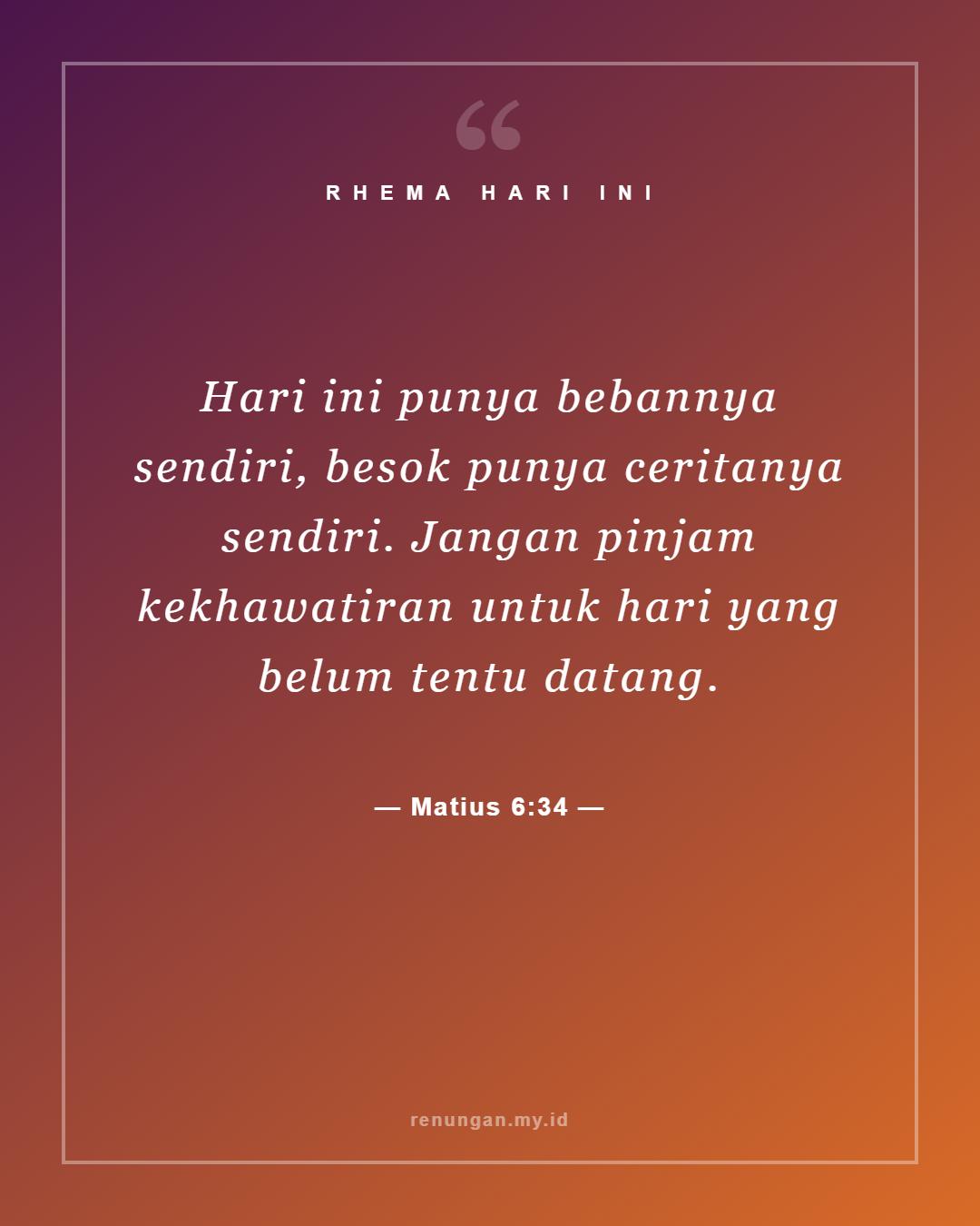 Matius 6:34