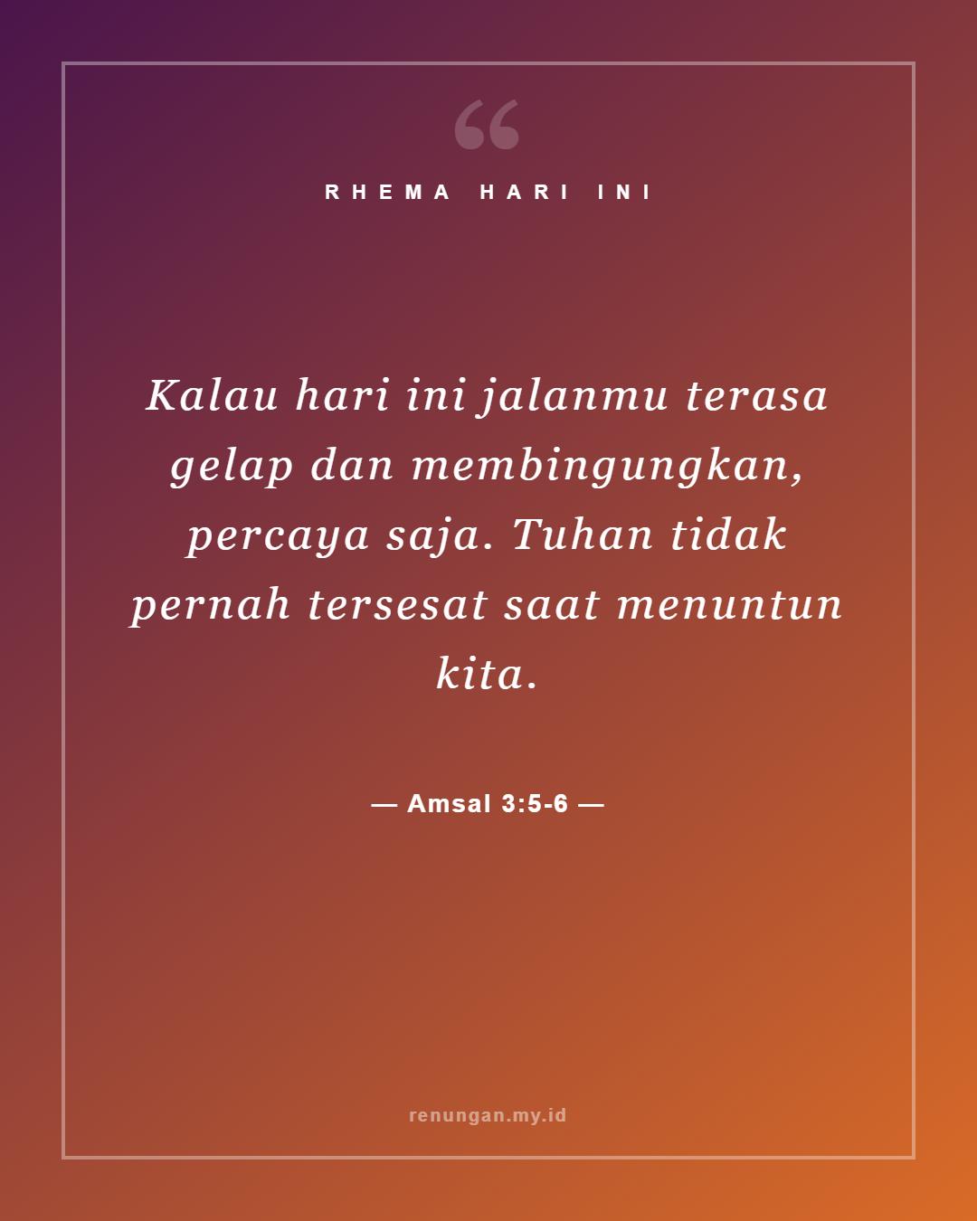 Amsal 3:5-6