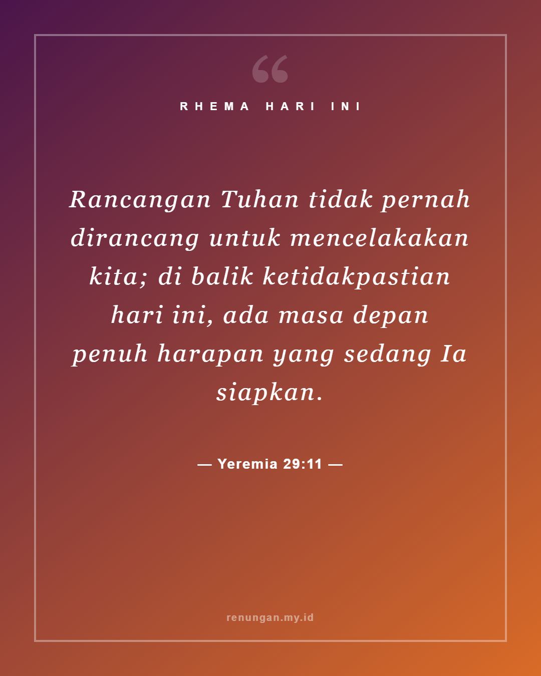 Yeremia 29:11