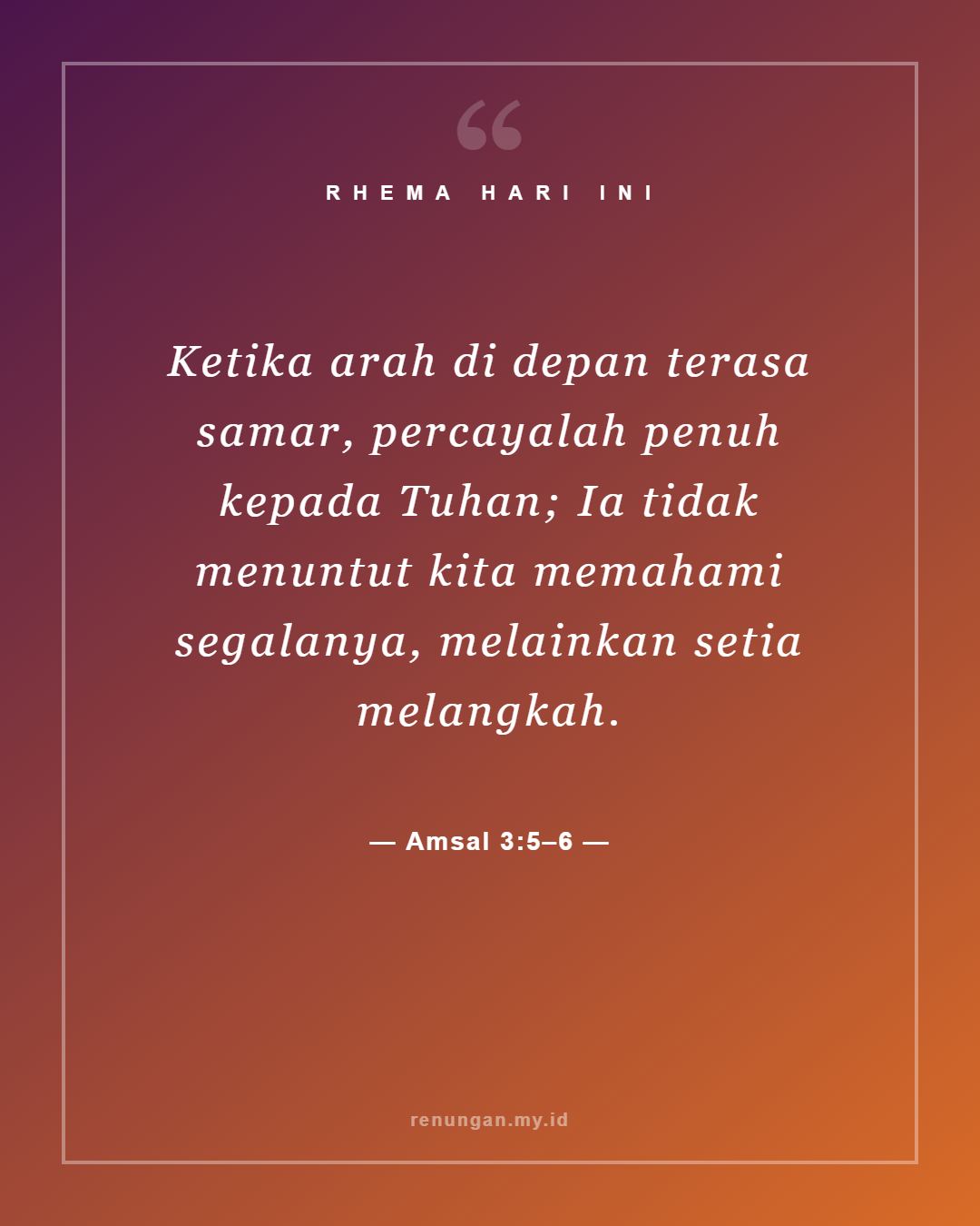Amsal 3:5–6