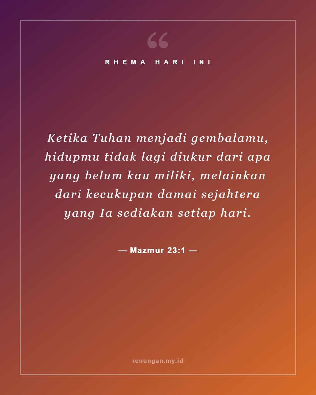 Mazmur 23:1