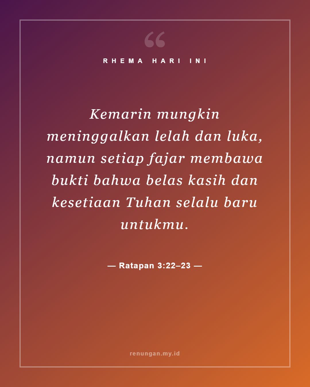 Ratapan 3:22–23
