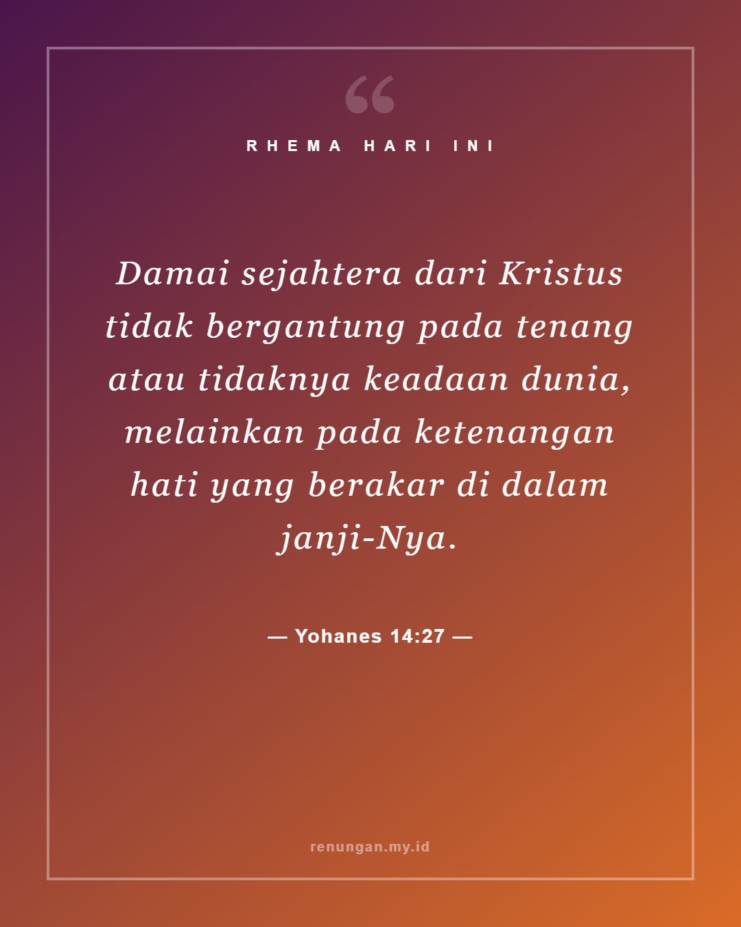 Yohanes 14:27