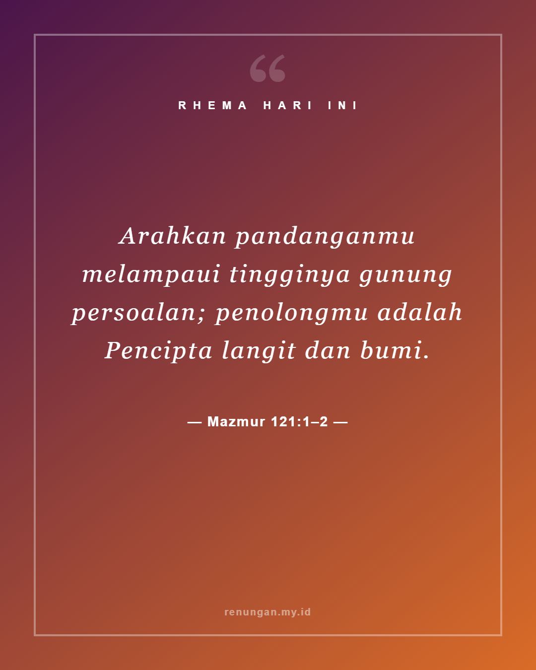 Mazmur 121:1–2