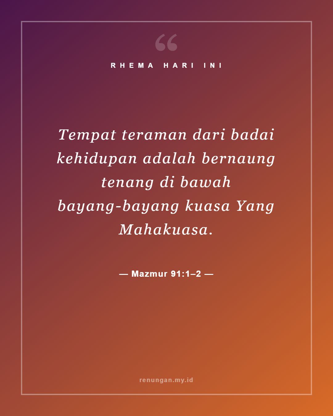 Mazmur 91:1–2