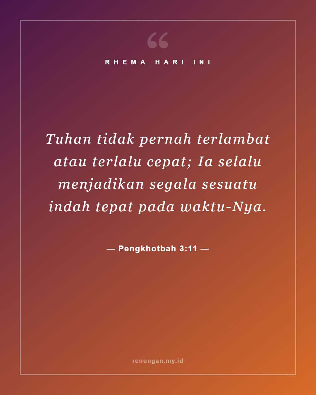 Pengkhotbah 3:11