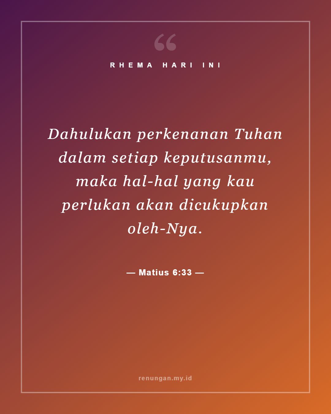 Matius 6:33