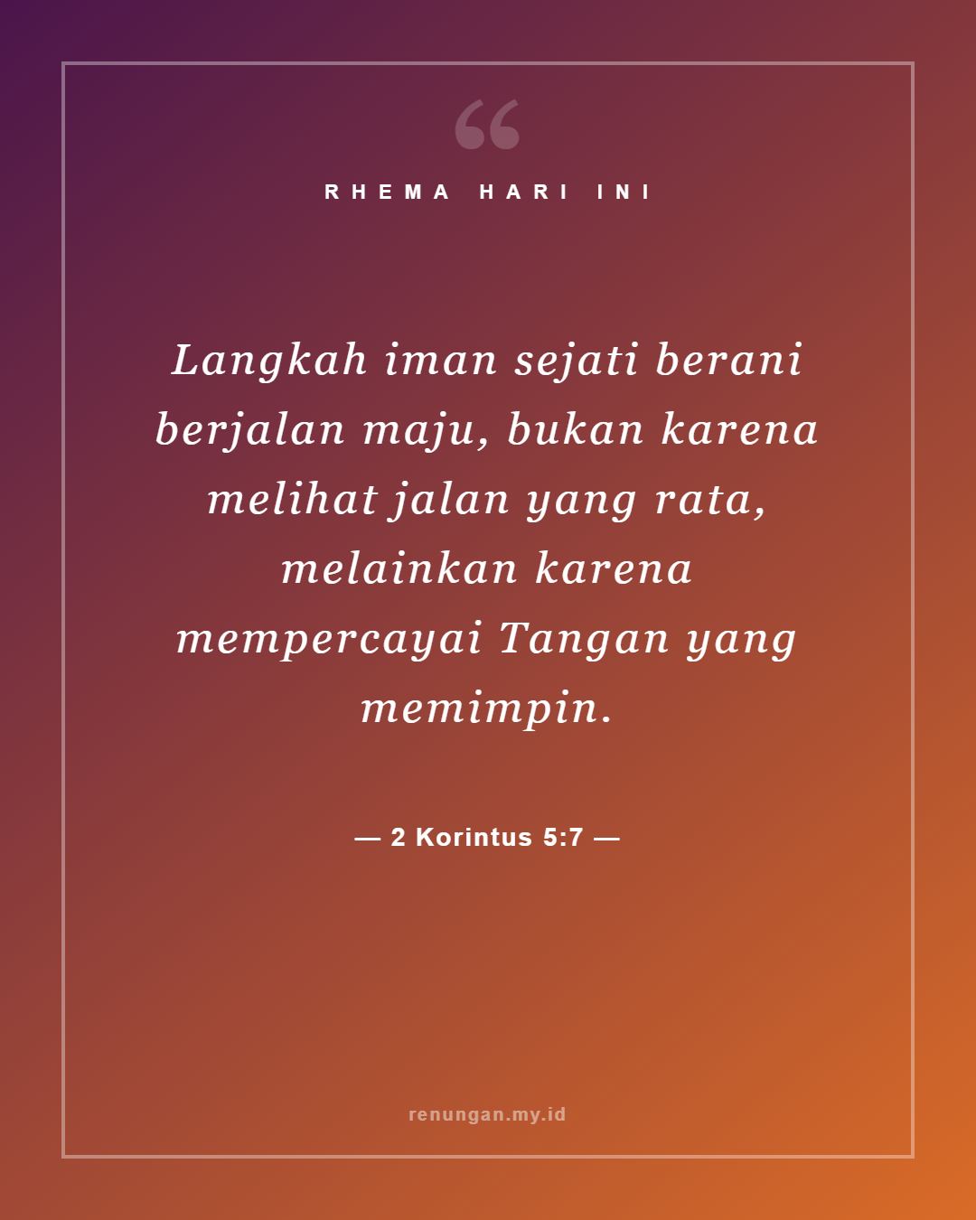 2 Korintus 5:7