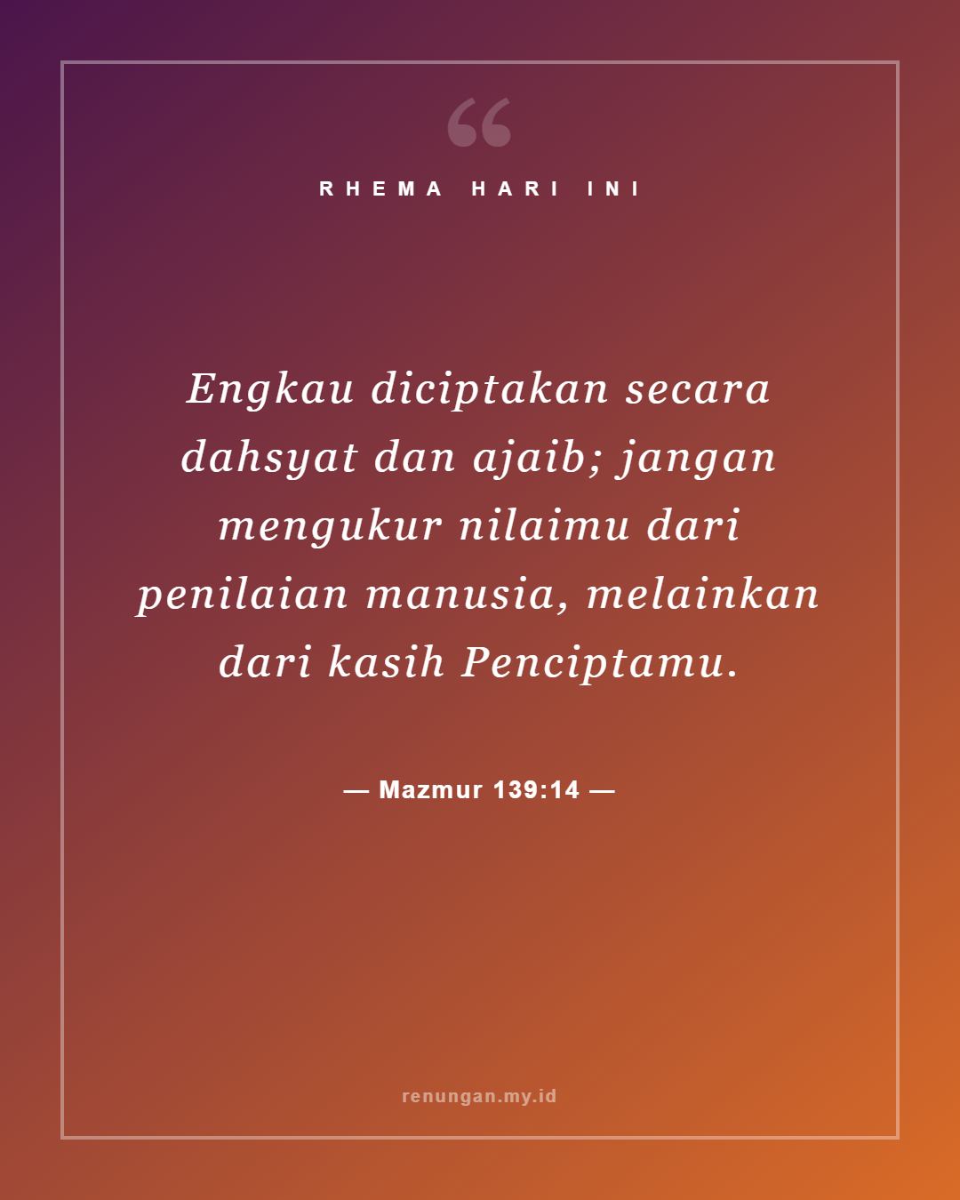 Mazmur 139:14