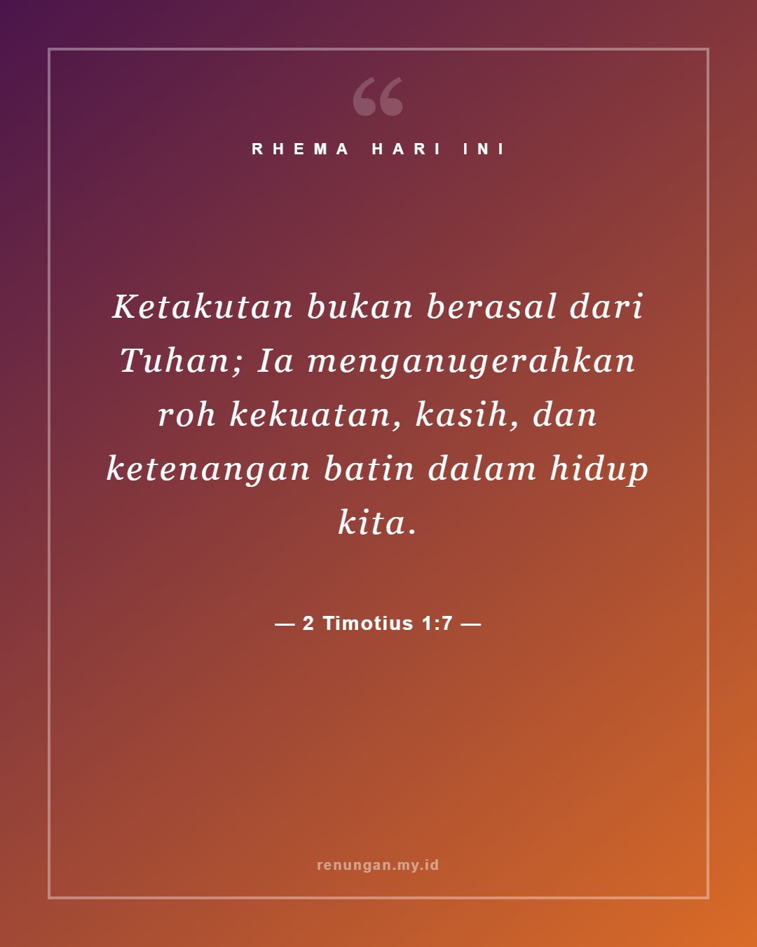 2 Timotius 1:7