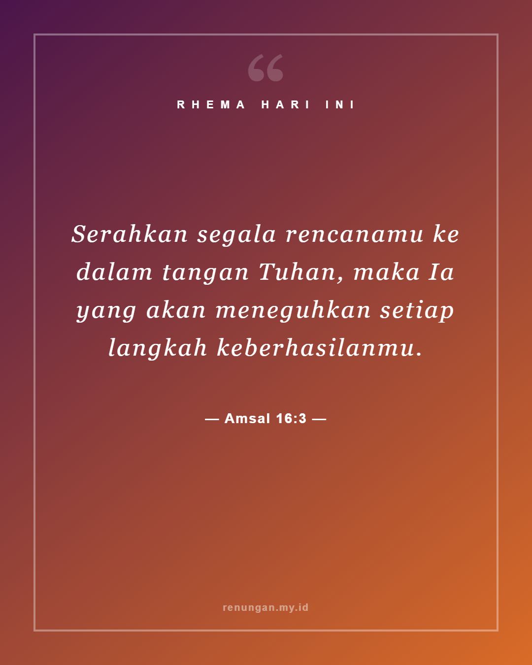 Amsal 16:3