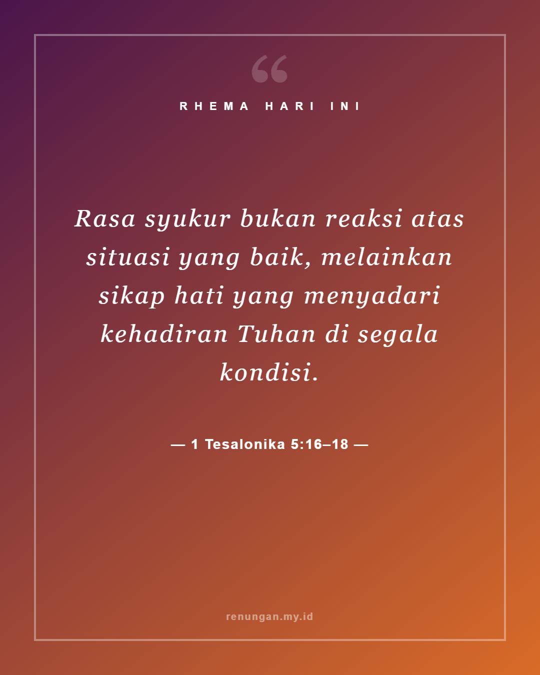 1 Tesalonika 5:16–18