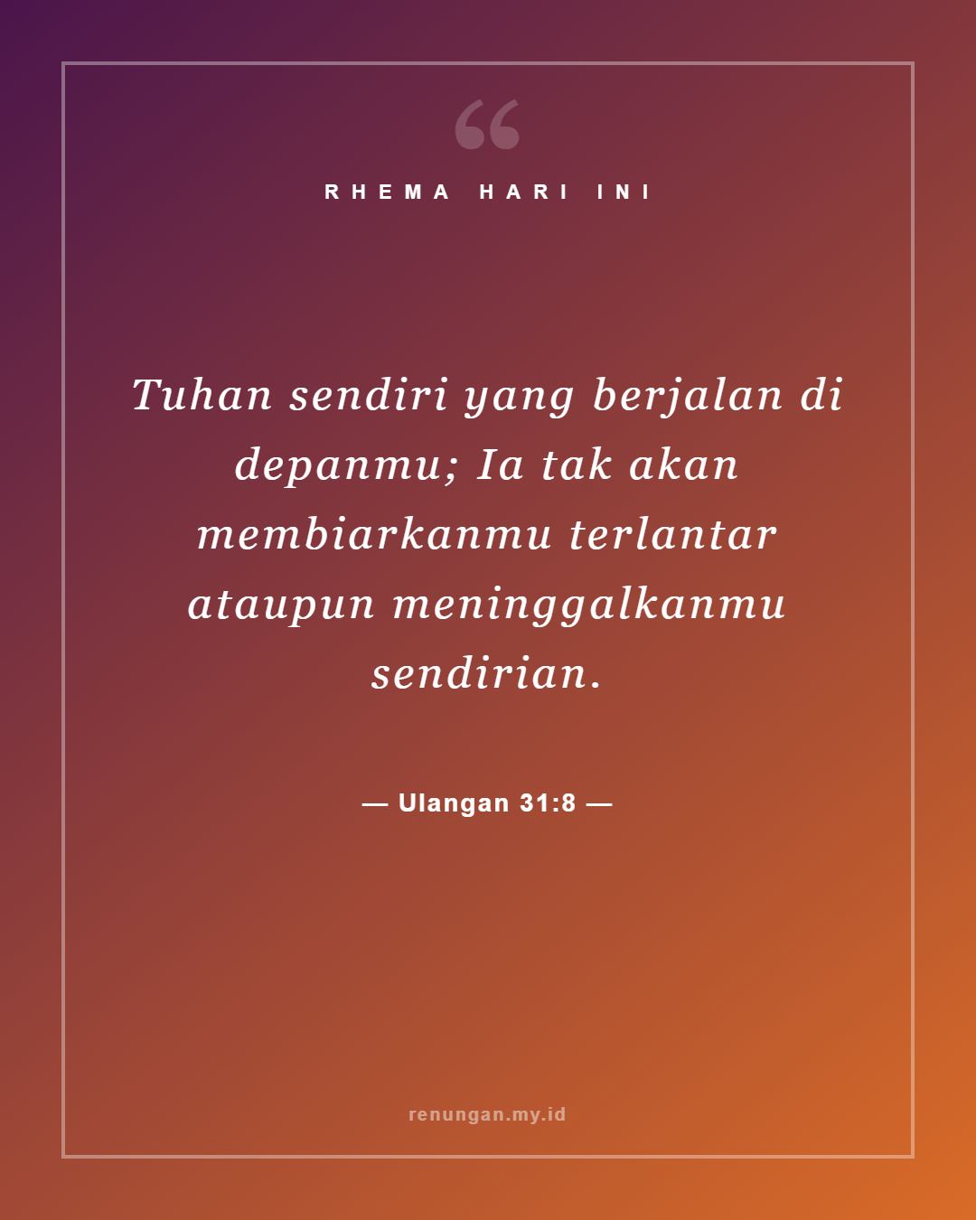 Ulangan 31:8
