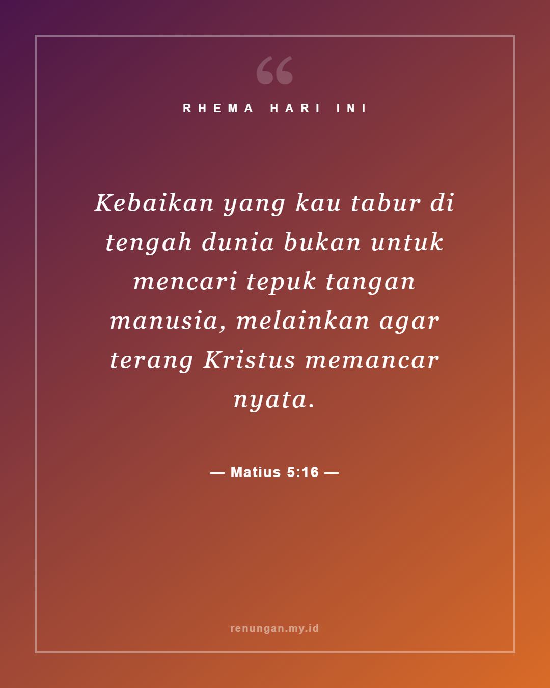 Matius 5:16