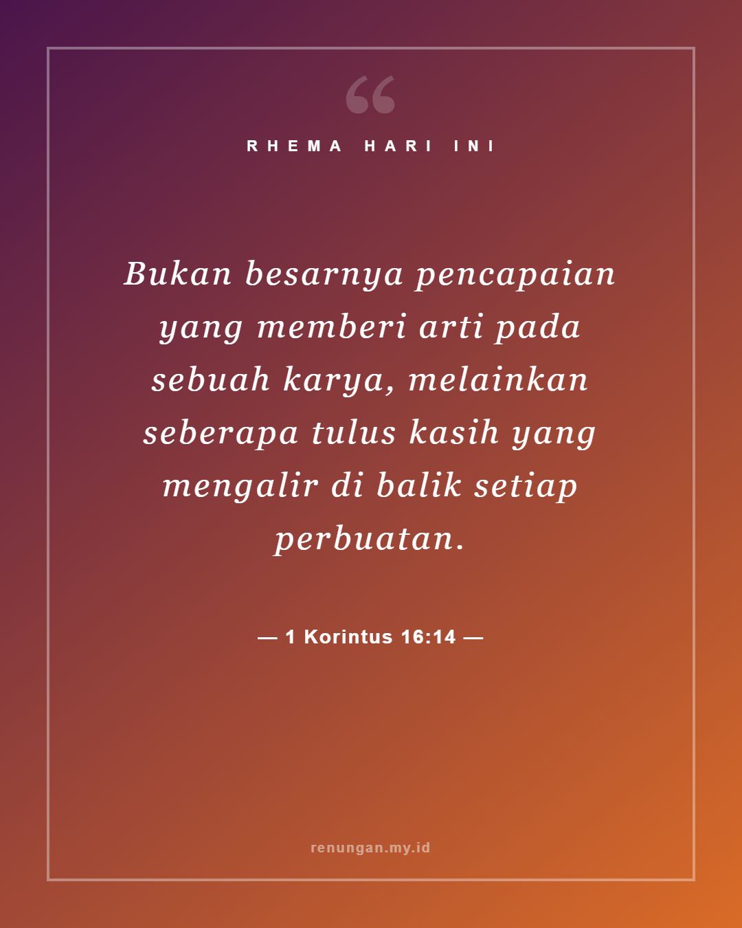 1 Korintus 16:14