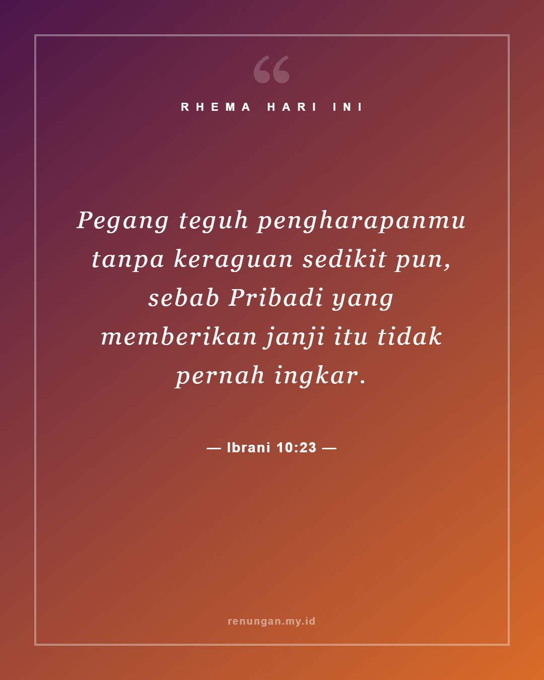 Ibrani 10:23