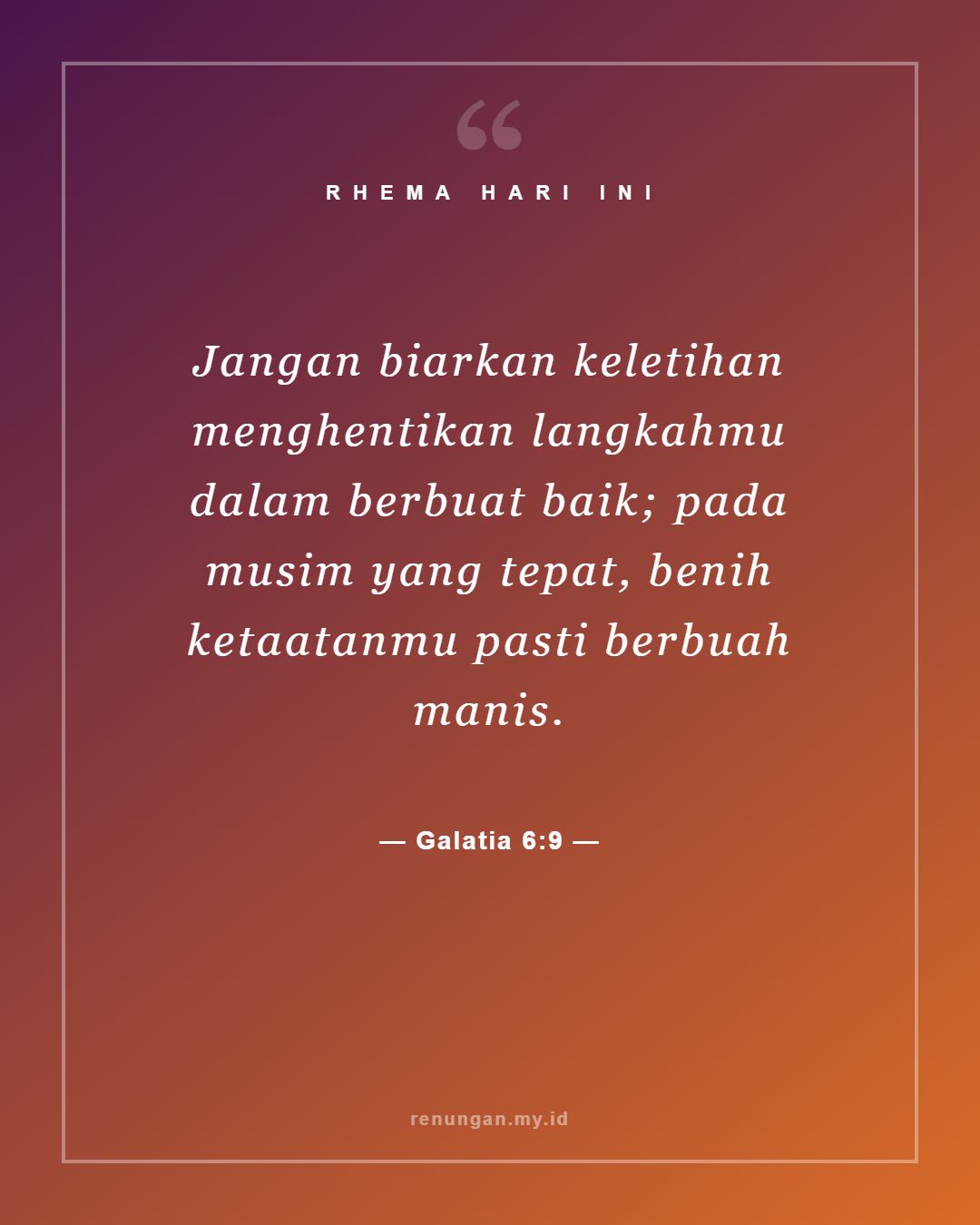 Galatia 6:9