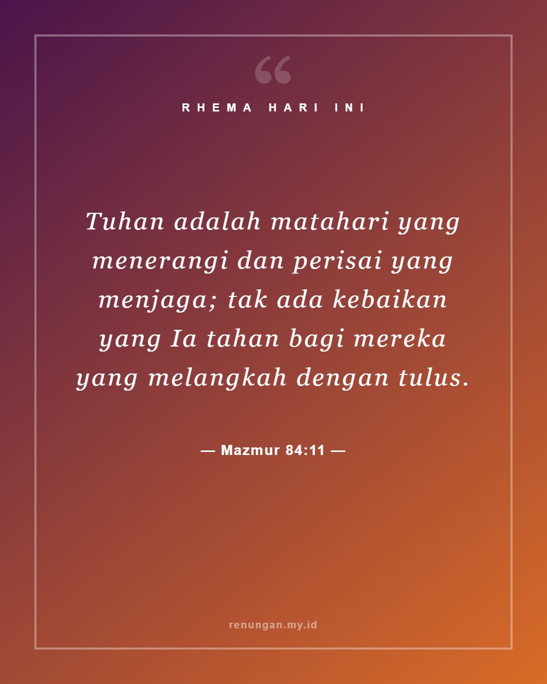 Mazmur 84:11