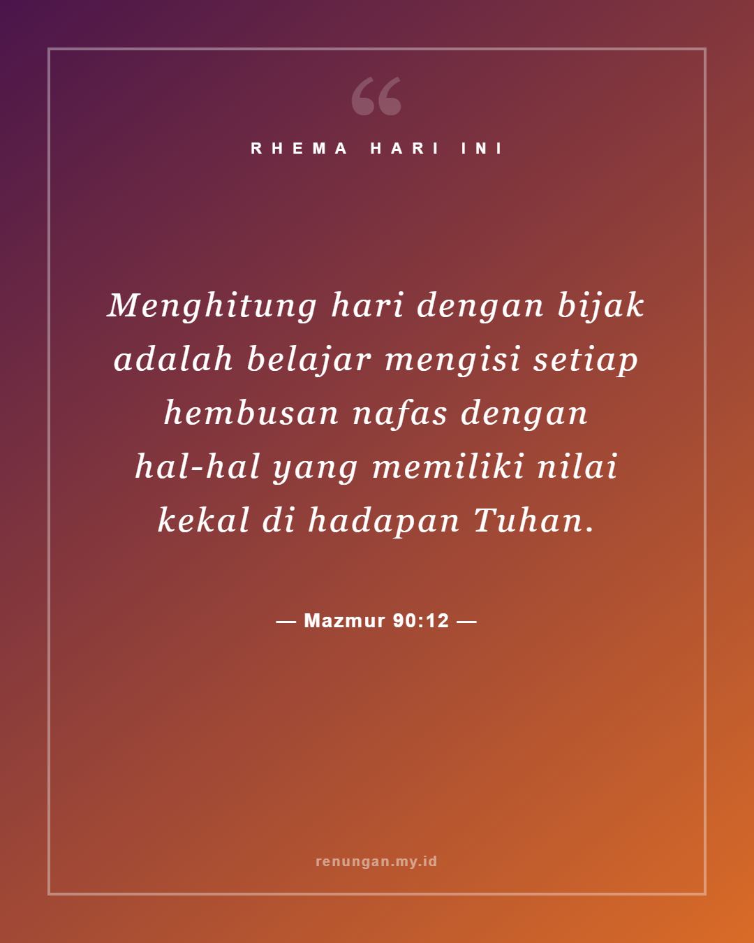 Mazmur 90:12