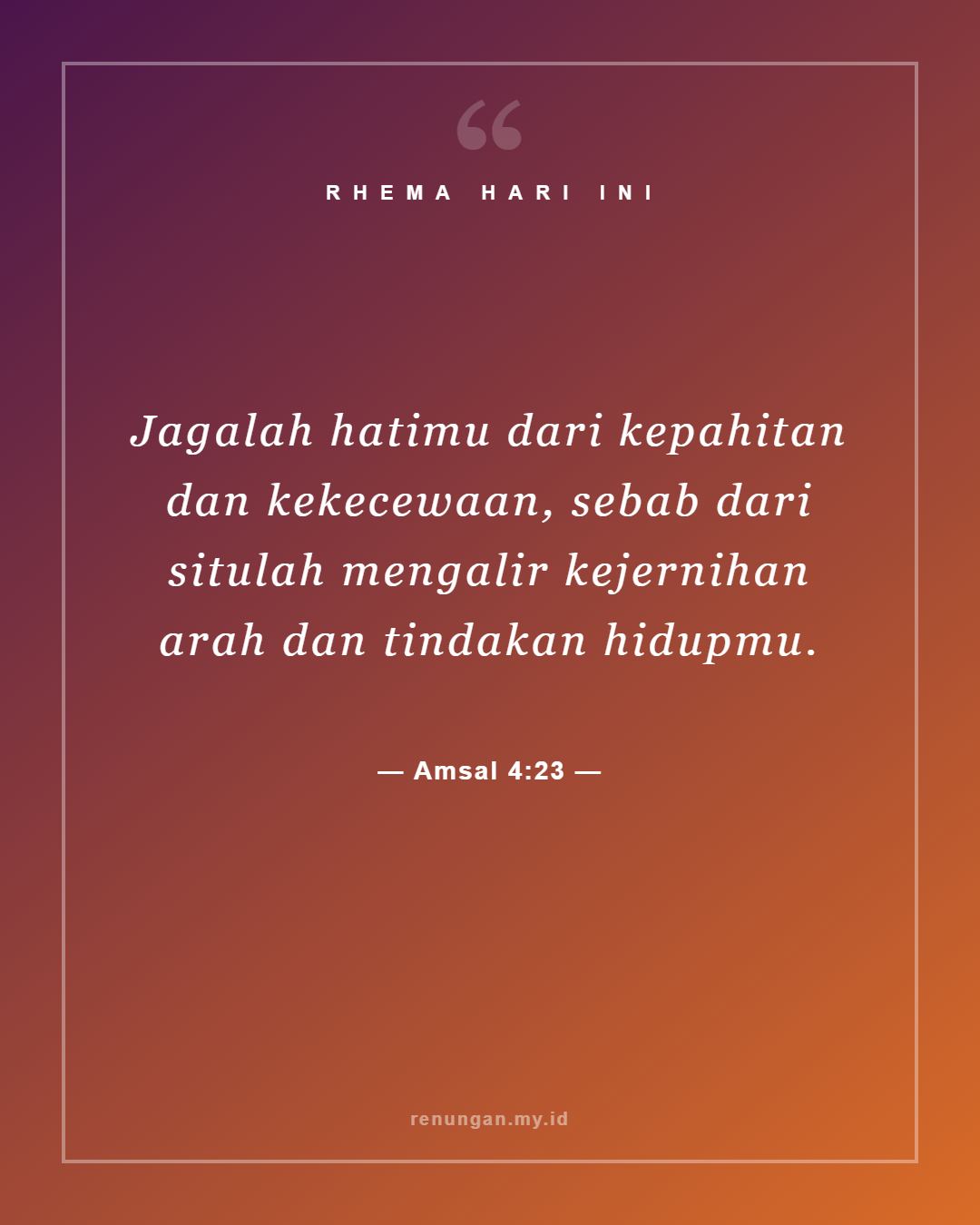 Amsal 4:23