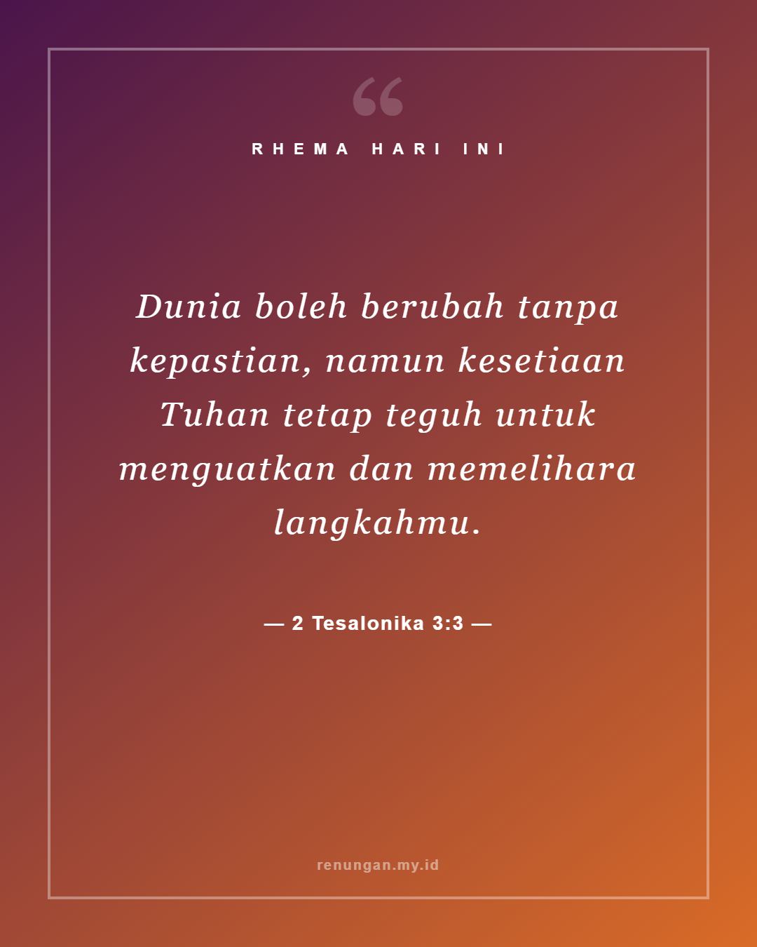 2 Tesalonika 3:3